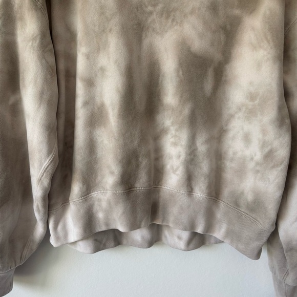 Abercrombie & Fitch Neutral Tie Dye Crew Neck Pullover Sweatshirt Tan Brown - Picture 5 of 8